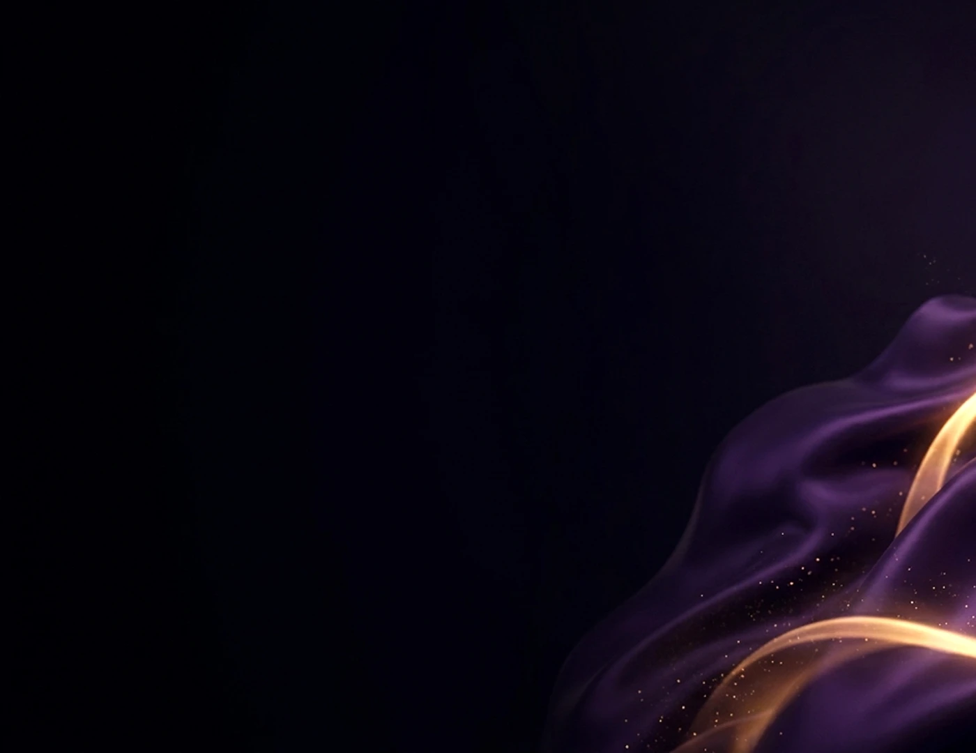 Abstract purple silk fabric with golden light evokes creativity in instructional design.